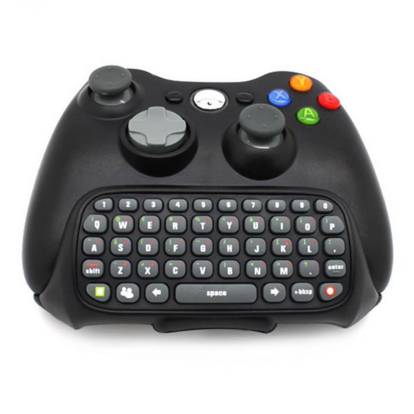 1 pc preto jogo Wireless Controller mensageiro Keyboard teclado ChatPad para XBOX 360 em todo o mund